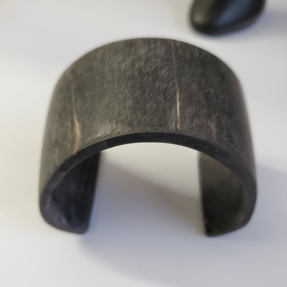 ‘Eclipse Cuff’ Genuine Carved Horn Cuff Bracelet